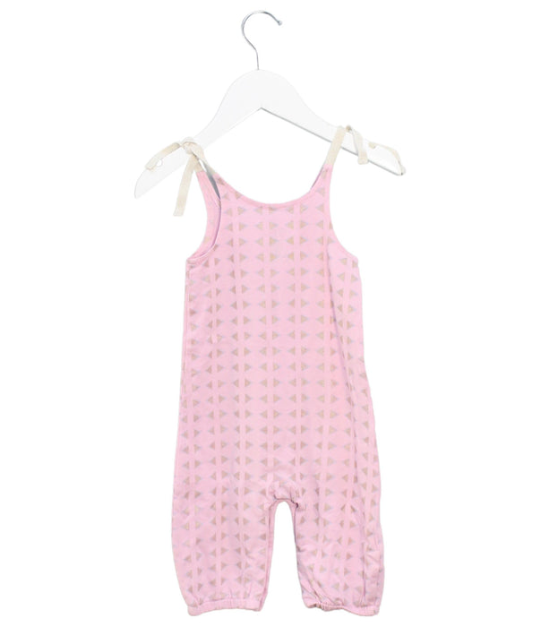 A Pink Sleeveless Jumpsuits from Egg by Susan Lazar in size 0-3M for girl. (Back View)