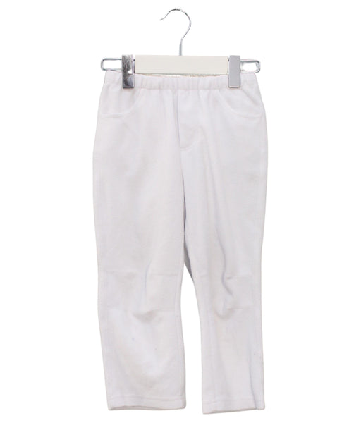 A White Sweatpants from Poivre Blanc in size 3T for girl. (Front View)