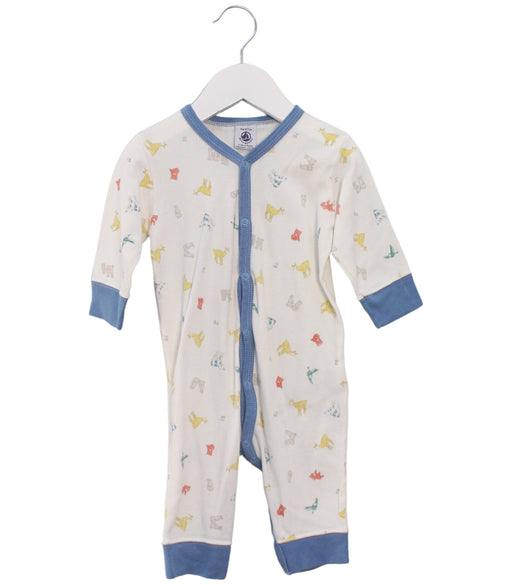 A White Long Sleeve Jumpsuits from Petit Bateau in size 3-6M for boy. (Front View)
