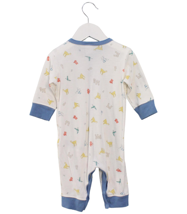 A White Long Sleeve Jumpsuits from Petit Bateau in size 3-6M for boy. (Back View)