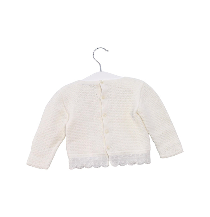 A Ivory Long Sleeve Tops from Pili Carrera in size 6-12M for girl. (Back View)