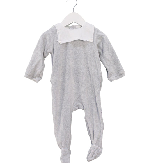 A Grey Onesies from Jacadi in size 6-12M for girl. (Front View)