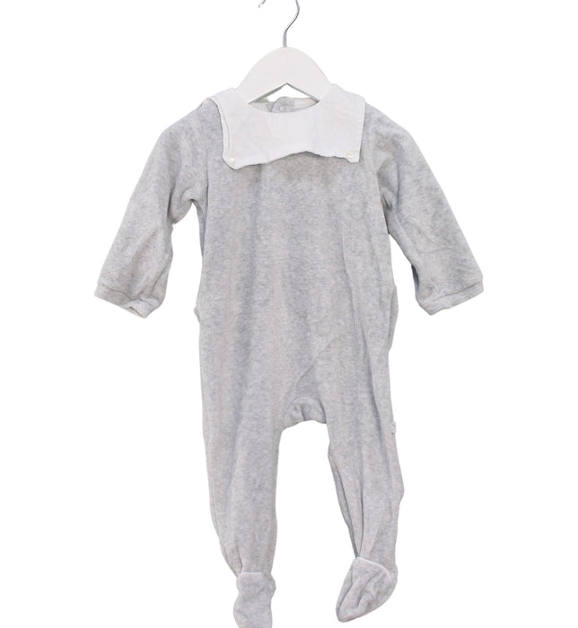 A Grey Onesies from Jacadi in size 6-12M for girl. (Front View)