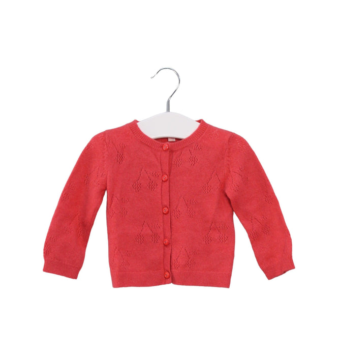 A Pink Cardigans from Bonpoint in size 6-12M for girl. (Front View)