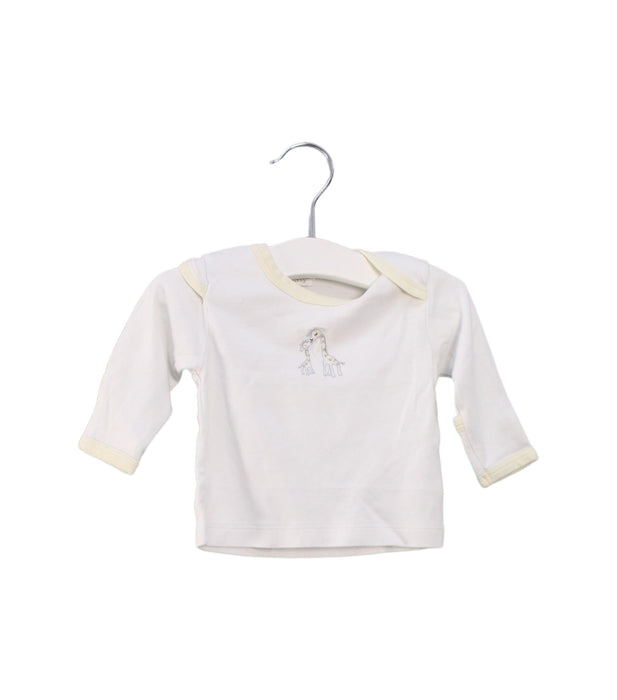 A White Long Sleeve Tops from Kissy Kissy in size 0-3M for boy. (Front View)