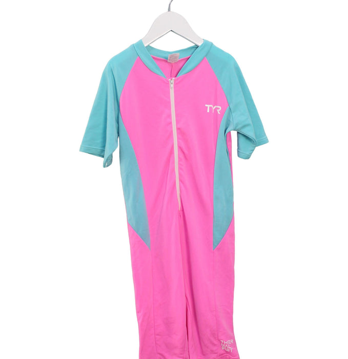 A Pink Swimsuits from TYR in size 12Y for girl. (Front View)