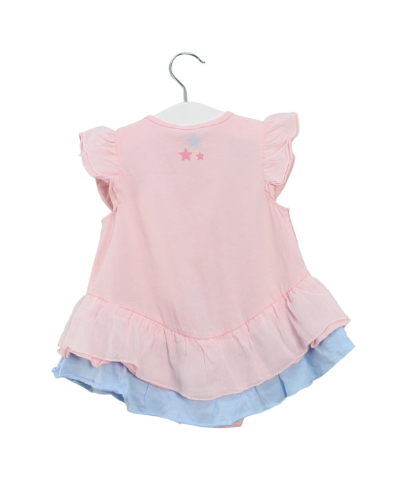 A Pink Short Sleeve Dresses from Mides in size 6-12M for girl. (Back View)