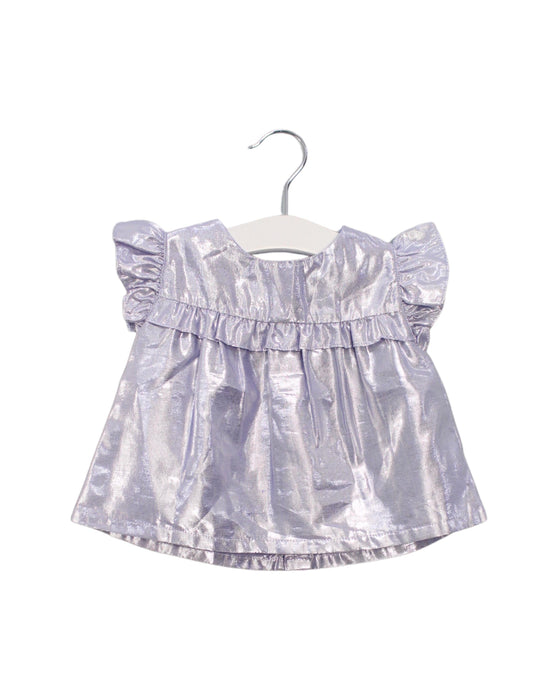 A Purple Shorts Sets from Velveteen in size 3-6M for girl. (Front View)