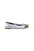 A Silver Flats from Bonpoint in size 9Y for girl. (Back View)