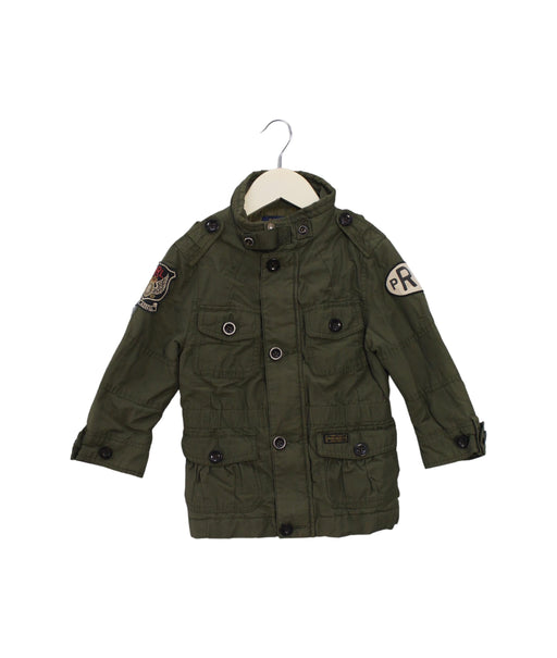 A Green Puffer/Quilted Jackets from Polo Ralph Lauren in size 3T for girl. (Front View)