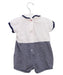 A White Short Sleeve Rompers from Chicco in size 3-6M for girl. (Back View)