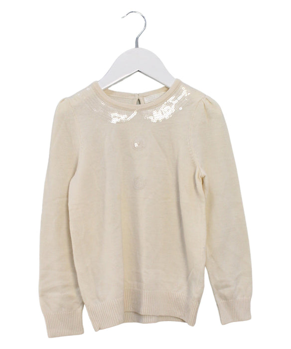 A Ivory Knit Sweaters from Nicholas & Bears in size 6T for girl. (Front View)
