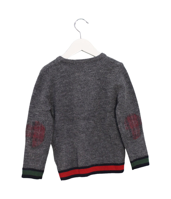 A Grey Knit Sweaters from Mayoral in size 5T for boy. (Back View)