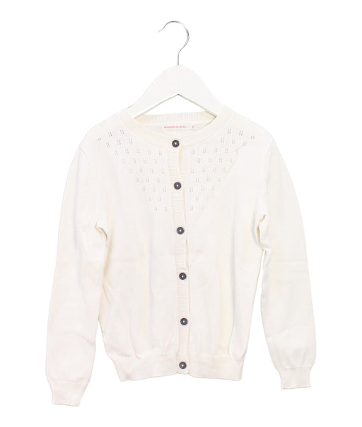 A Ivory Cardigans from Monoprix in size 6T for girl. (Front View)