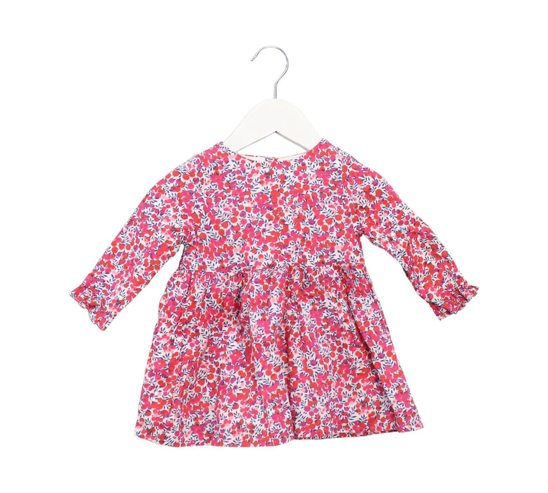 A Pink Long Sleeve Dresses from Jacadi in size 6-12M for girl. (Front View)