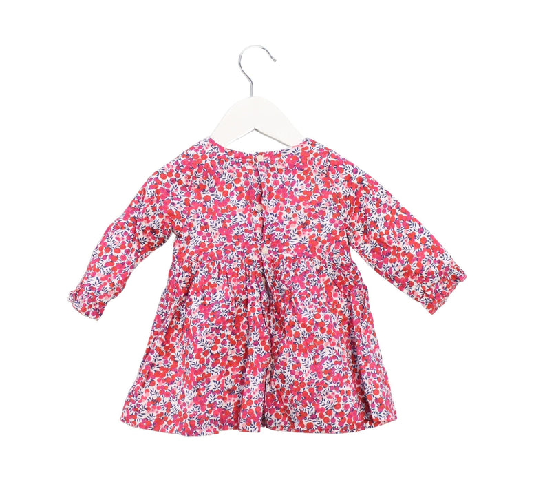 A Pink Long Sleeve Dresses from Jacadi in size 6-12M for girl. (Back View)
