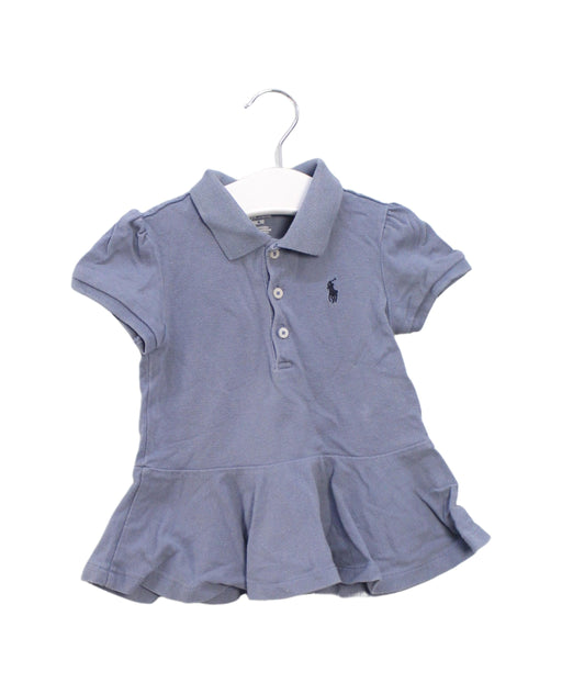 A Blue Short Sleeve Dresses from Ralph Lauren in size 18-24M for girl. (Front View)