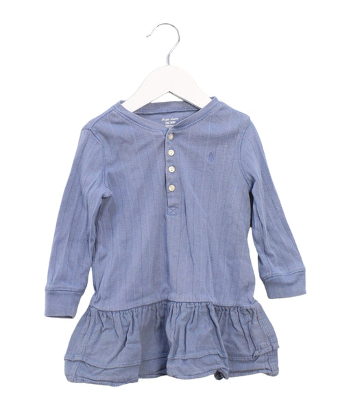 A Blue Sweater Dresses from Ralph Lauren in size 6-12M for girl. (Front View)