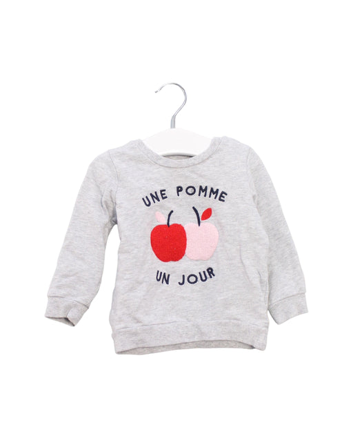 A Grey Crewneck Sweatshirts from Seed in size 6-12M for boy. (Front View)