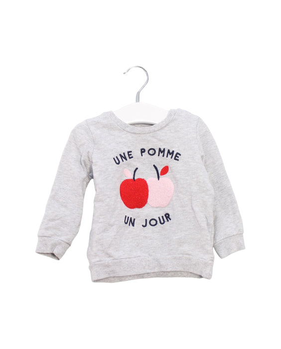 A Grey Crewneck Sweatshirts from Seed in size 6-12M for boy. (Front View)