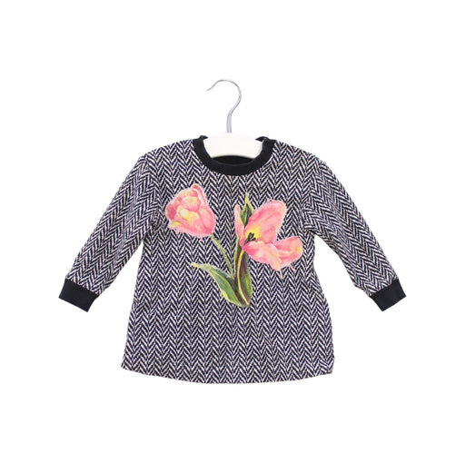 A Black Crewneck Sweatshirts from Dolce & Gabbana in size 6-12M for girl. (Front View)