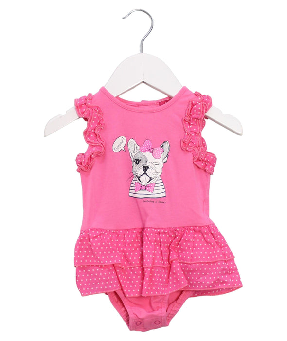 A Pink Sleeveless Bodysuits from Nicholas & Bears in size 3-6M for girl. (Front View)