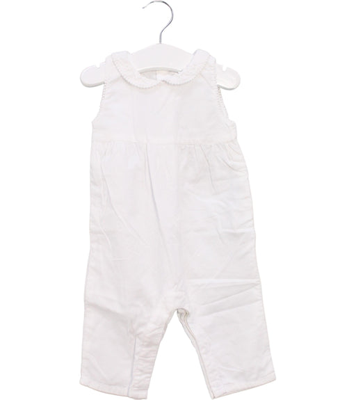 A White Jumpsuits from Bout'Chou in size 3-6M for girl. (Front View)