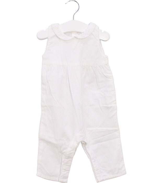 A White Jumpsuits from Bout'Chou in size 3-6M for girl. (Front View)