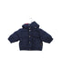 A Navy Puffer/Quilted Jackets from Ralph Lauren in size 0-3M for boy. (Front View)