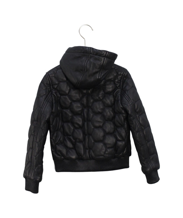 A Black Lightweight Jackets from Philipp Plein in size 6T for boy. (Back View)