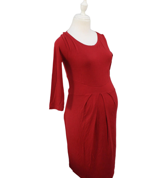 A Red Long Sleeve Dresses from Isabella Oliver in size S for maternity. (Front View)