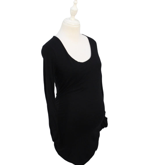 A Black Long Sleeve Tops from Isabella Oliver in size S for maternity. (Front View)