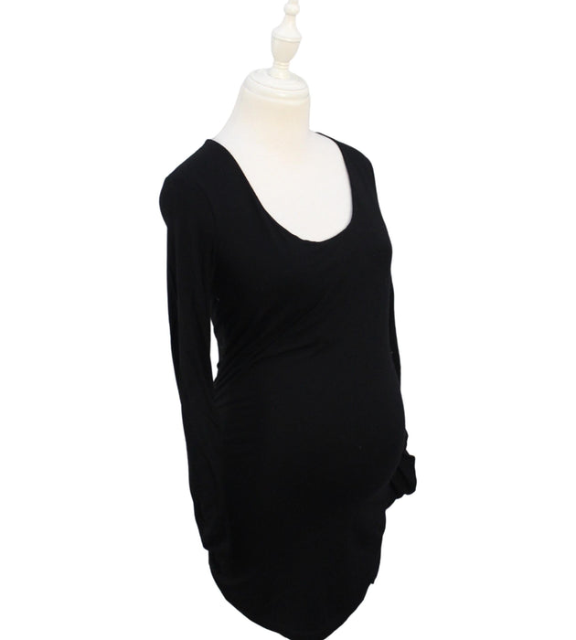 A Black Long Sleeve Tops from Isabella Oliver in size S for maternity. (Front View)
