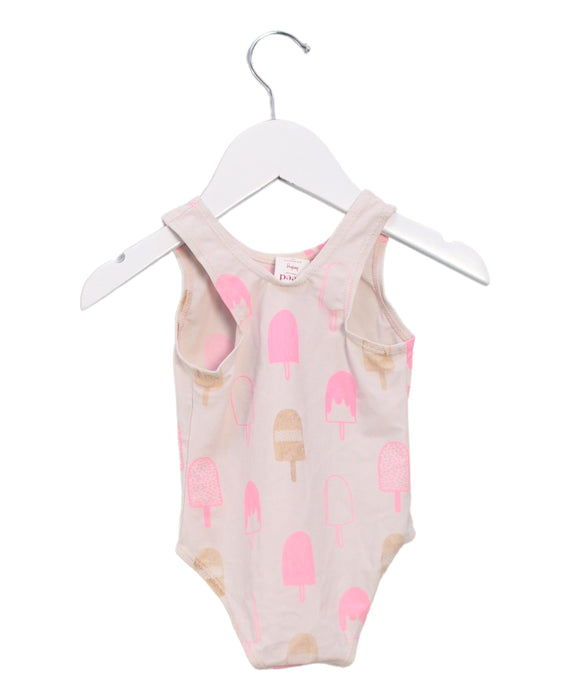 A Pink Swimsuits from Seed in size 3-6M for girl. (Back View)