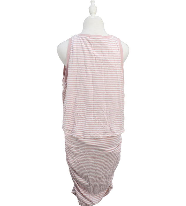 A Pink Sleeveless Dresses from Bae in size L for maternity. (Back View)