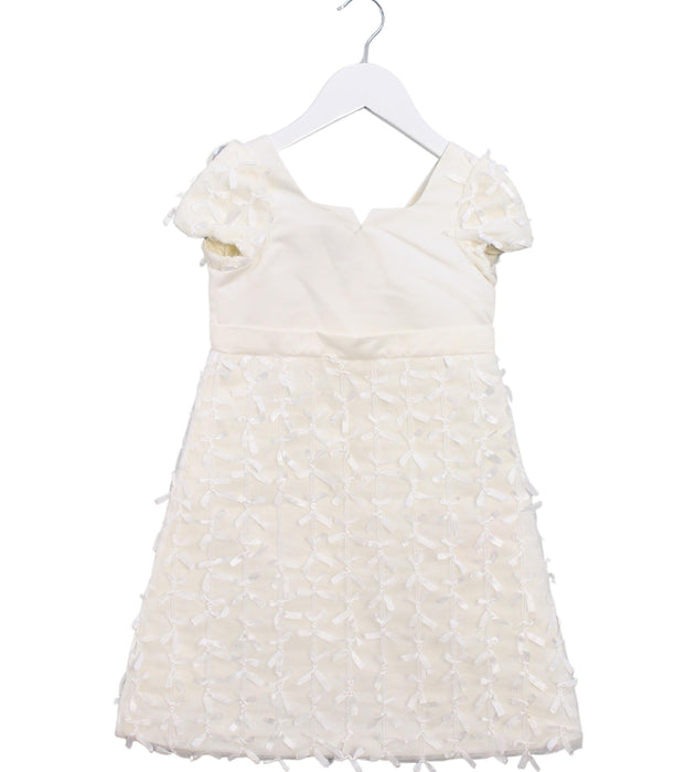 A Ivory Short Sleeve Dresses from Nicholas & Bears in size 3T for girl. (Front View)