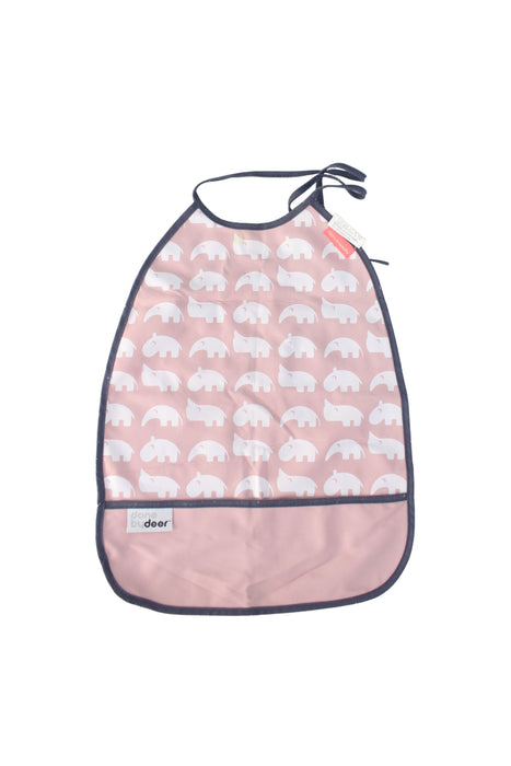 A Pink Bibs from Done by Deer in size O/S for girl. (Front View)