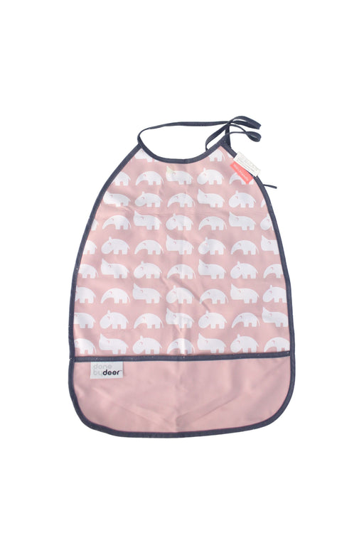 A Pink Bibs from Done by Deer in size O/S for girl. (Front View)