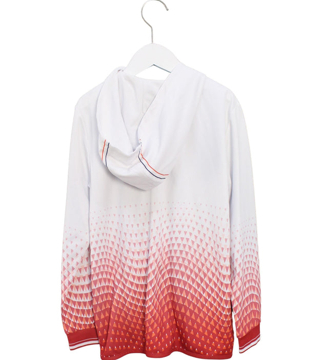 A White Lightweight Jackets from Momonittu in size 12Y for girl. (Back View)