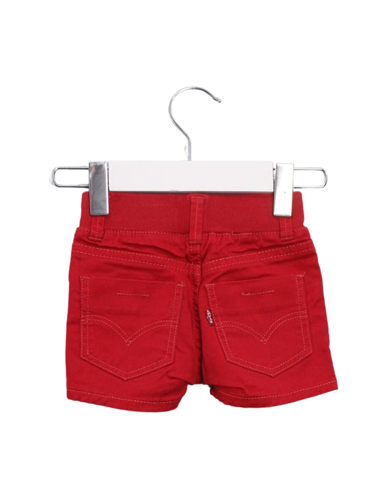 A Red Shorts from Levi's in size 3-6M for girl. (Back View)