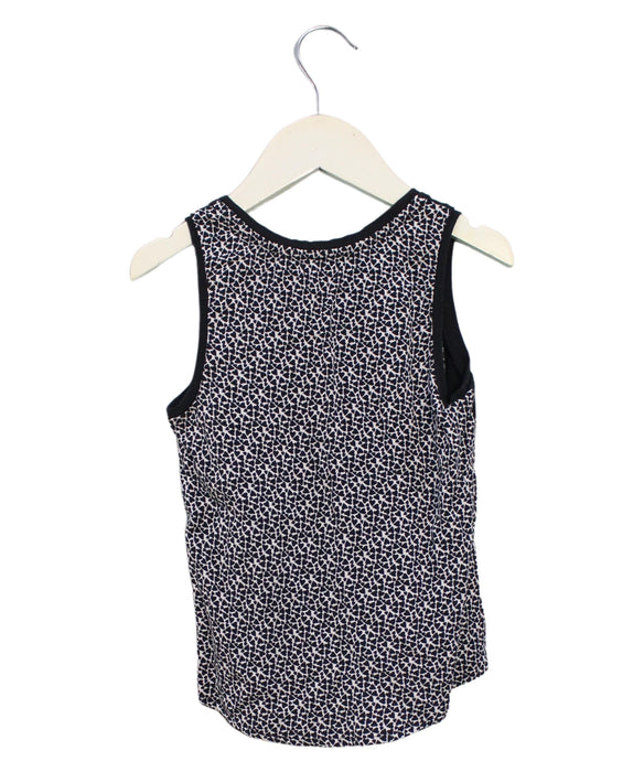 A Black Sleeveless Tops from IKKS in size 6T for girl. (Back View)