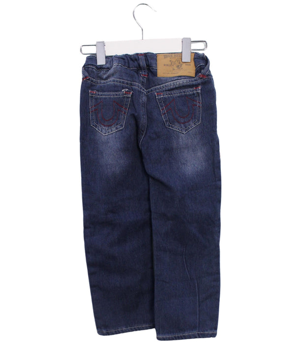 A Blue Jeans from True Religion in size 4T for boy. (Back View)