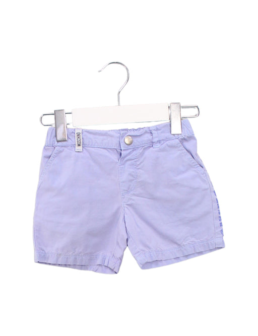 A Blue Shorts from Moschino in size 12-18M for boy. (Front View)