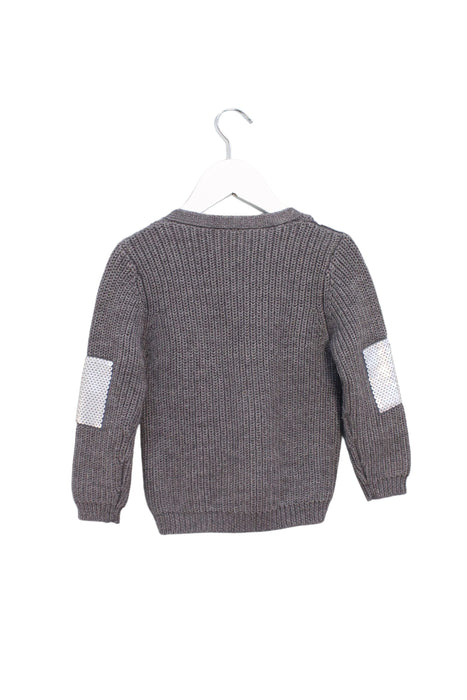 A Grey Cardigans from Simple Kids in size 3T for girl. (Back View)