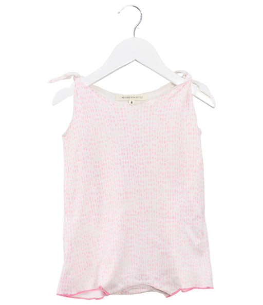 A Pink Sleeveless Rompers from Message in the Bottle in size 12-18M for girl. (Front View)