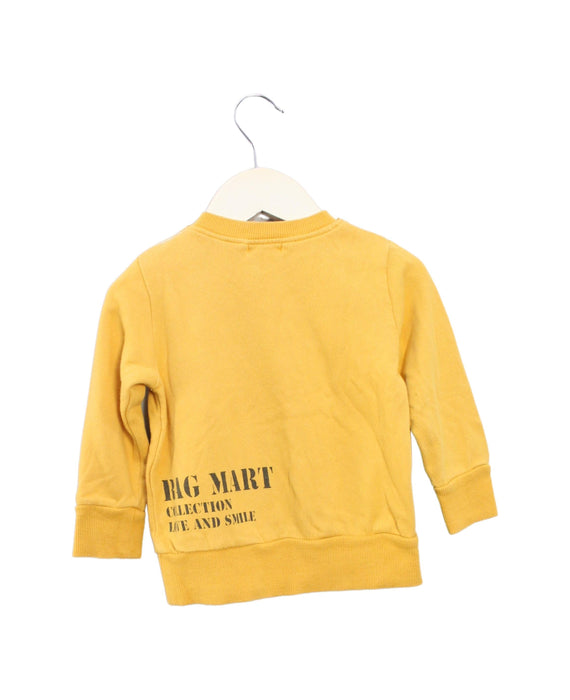 A Yellow Crewneck Sweatshirts from Ragmart in size 18-24M for girl. (Back View)