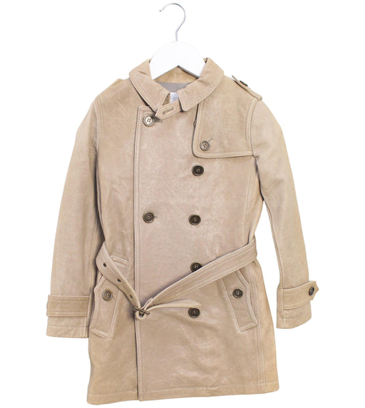 A Beige Coats from Burberry in size 6T for girl. (Front View)