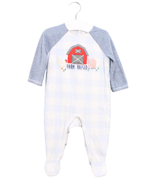 A White Onesies from Mudpie in size 3-6M for boy. (Front View)