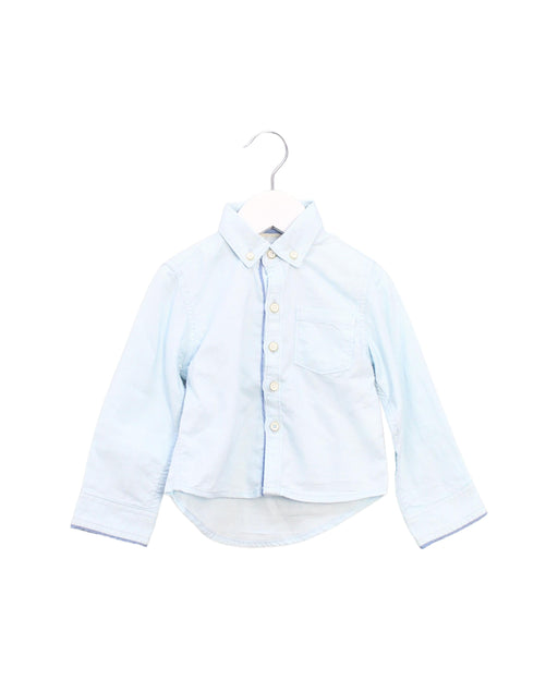 A Blue Shirts from Gingersnaps in size 3-6M for boy. (Front View)