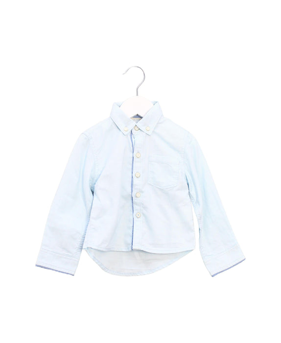 A Blue Shirts from Gingersnaps in size 3-6M for boy. (Front View)